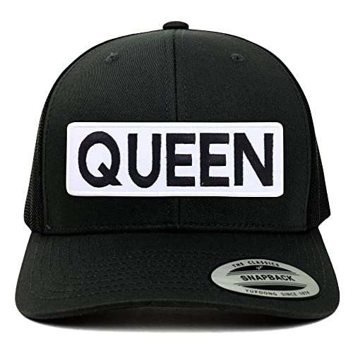 Trendy Apparel Shop Queen Patch 6 Panel Retro Baseball Mesh Cap