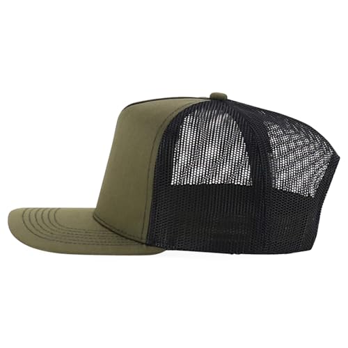 Trendy Apparel Shop 5 Panel Structured Trucker Cap with Mexico Flag Design Undervisor