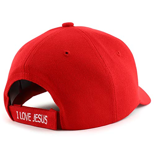 Trendy Apparel Shop Christ Anchor I Love Jesus Embroidered Baseball Cap