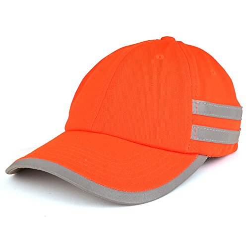 Trendy Apparel Shop High Visibility ANSI 107 Safety Unstructured Cap with Reflective Stripes