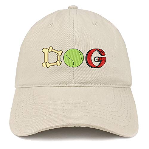 Trendy Apparel Shop Dog Embroidered Brushed Cotton Cap