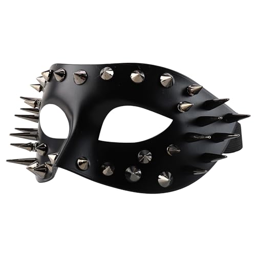 Trendy Apparel Shop Steampunk Spike Metallic Masquerade Mask Costume Accessory