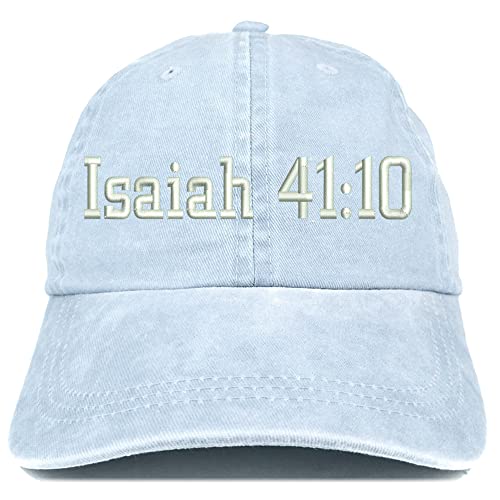 Trendy Apparel Shop Isaiah 41:10 Washed Pigment Dyed Baseball Cap