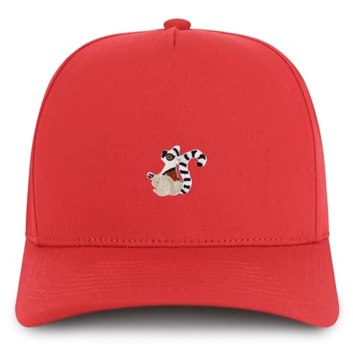 Trendy Apparel Shop Lemur Patch Cotton 5 Panel Structured Snapback Cap
