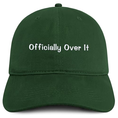 Trendy Apparel Shop Officially Over It Embroidered Cotton Unstructured Low Profile Dad Hat