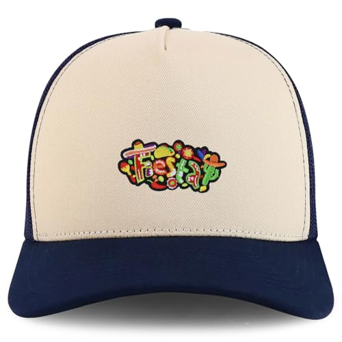 Trendy Apparel Shop Mexican Fiesta Party Embroidered Patch Trucker Cap