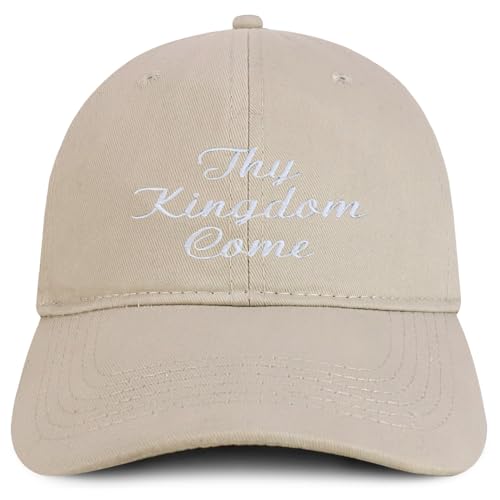 Trendy Apparel Shop Thy Kingdom Come Embroidered Soft Cotton Baseball Cap