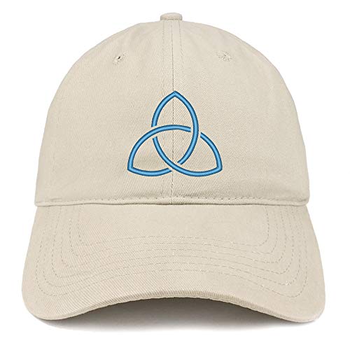 Trendy Apparel Shop Holy Trinity Embroidered Soft Crown 100% Brushed Cotton Cap