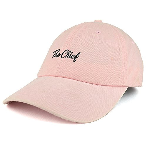 Trendy Apparel Shop The Chief Embroidered Unstructured Washed Cotton Baseball Cap