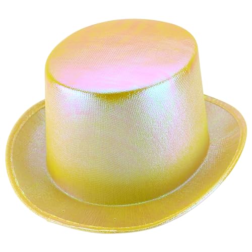 Trendy Apparel Shop Party Costume Metallic Glitter Top Hat