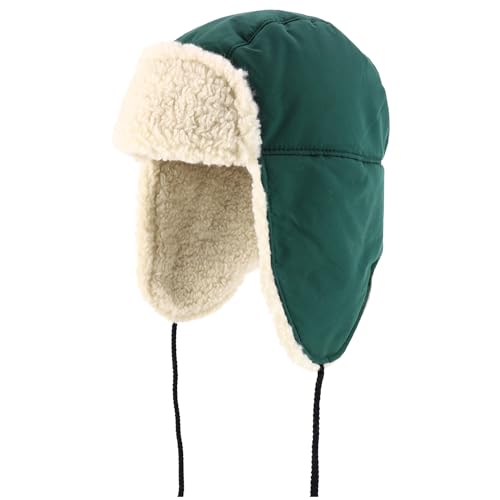 Trendy Apprel Shop Warm Winter Fur Ear Flaps Sherpa Lined Trooper Hat