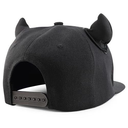Trendy Apparel Shop Structured Ox Horn Flat Bill Snapback Cap with Youth to Adult Size