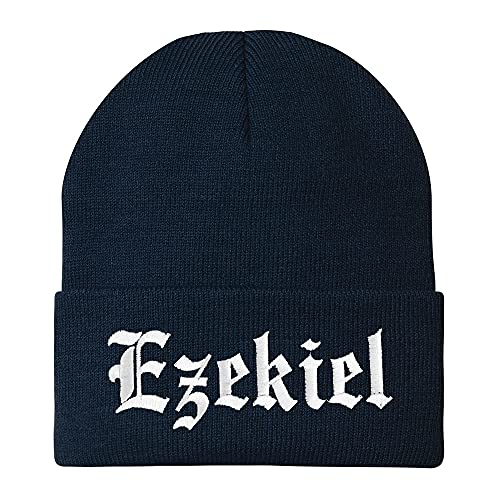 Trendy Apparel Shop Ezekiel Old English Embroidered Long Cuff Beanie