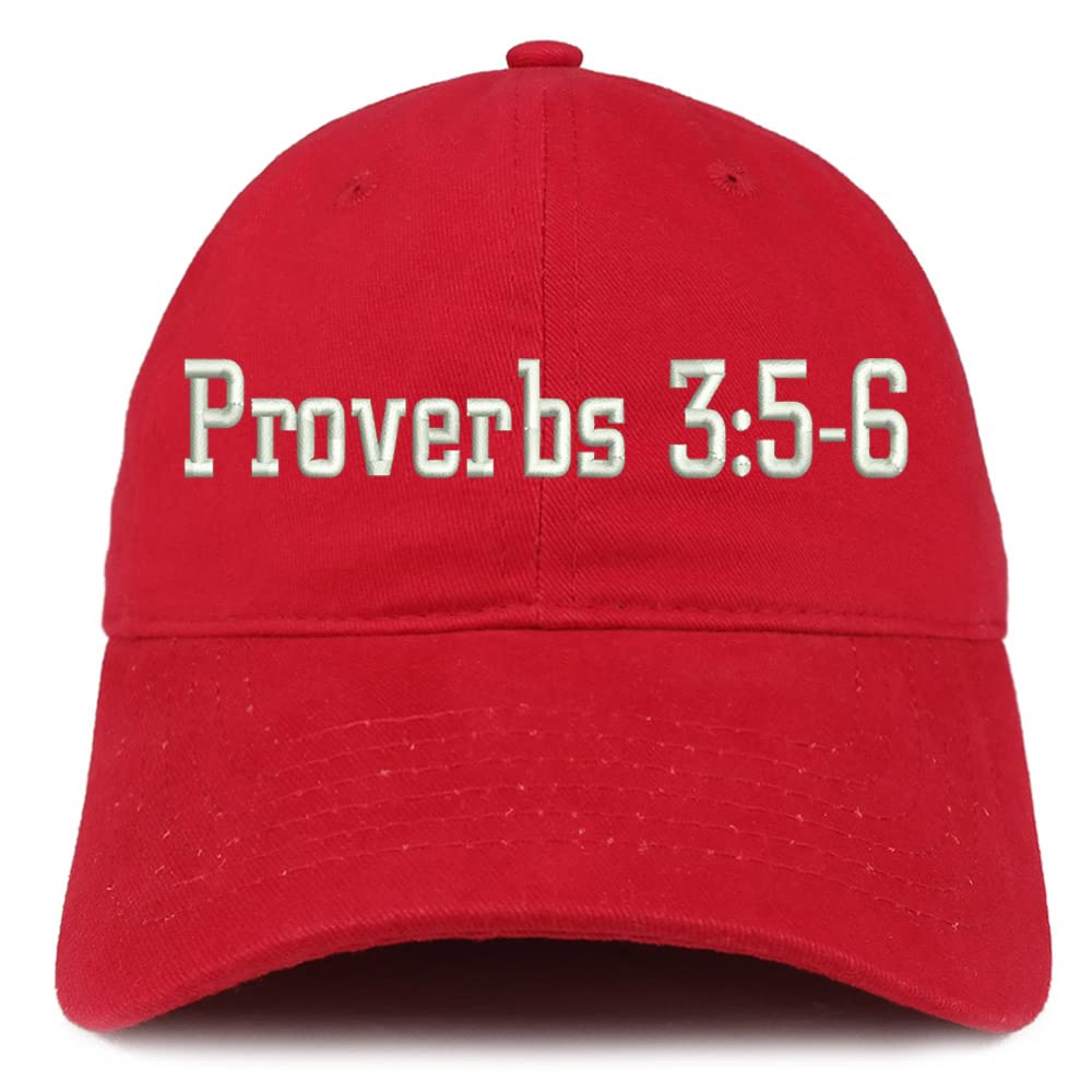 Trendy Apparel Shop Proverbs 3:5-6 Low Profile Soft Cotton Baseball Cap