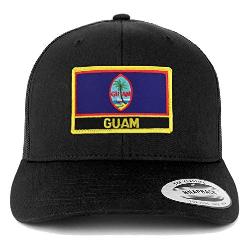 Trendy Apparel Shop Guam Flag Patch Retro Trucker Mesh Cap