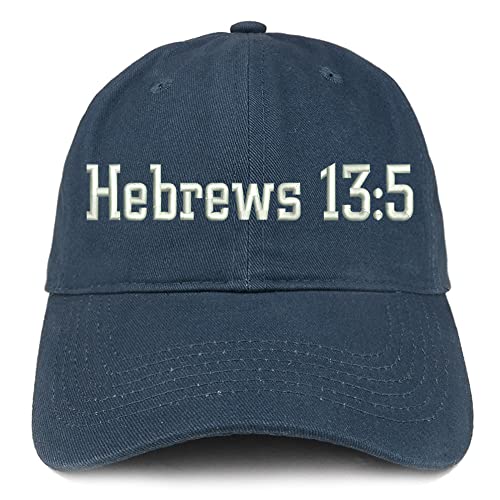 Trendy Apparel Shop Hebrews 13:5 Low Profile Soft Cotton Baseball Cap