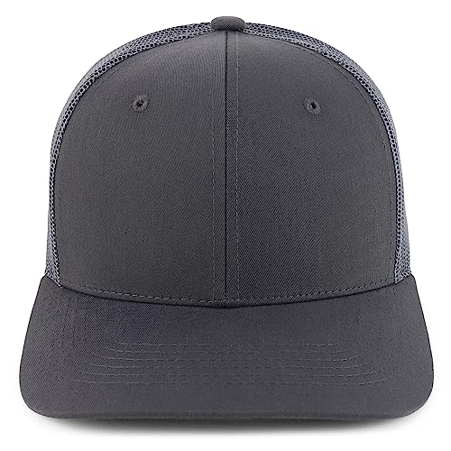 Trendy Apparel Shop Structured High Profile 6 Panel Mesh Trucker Baseball Cap