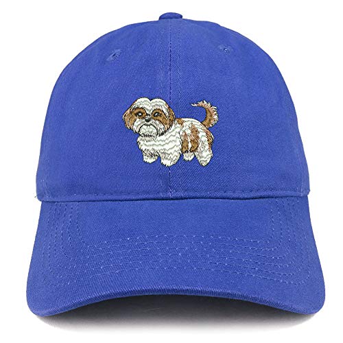Trendy Apparel Shop Shih Tzu Embroidered Unstructured Cotton Dad Hat