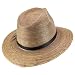 Trendy Apparel Shop Men's Plam Braid Fedora Hat with Leather Band