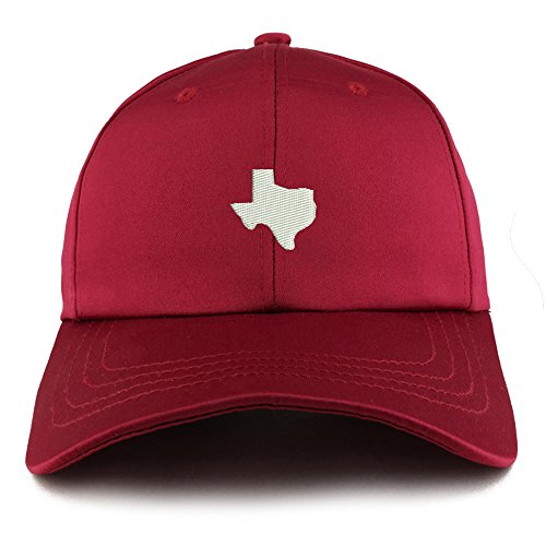 Trendy Apparel Shop Texas State Map Embroidered Structured Satin Adjustable Cap