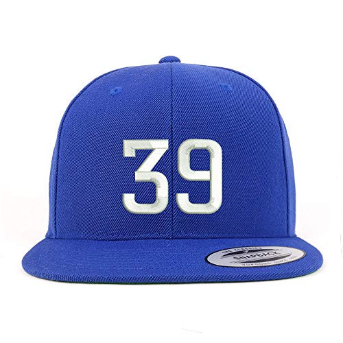 Trendy Apparel Shop Number 39 Embroidered Snapback Flatbill Baseball Cap