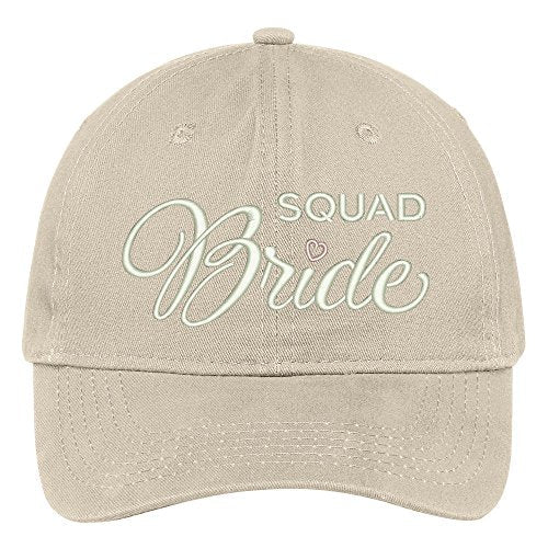 Trendy Apparel Shop Bride Squad Embroidered Adjustable Cotton Baseball Cap