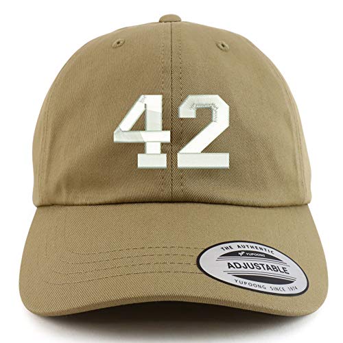 Trendy Apparel Shop XXL Number 42 Collegiate Embroidered Unstructured Cap