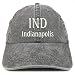 Trendy Apparel Shop IND Indianapolis Embroidered Pigment Dyed Washed Baseball Cap
