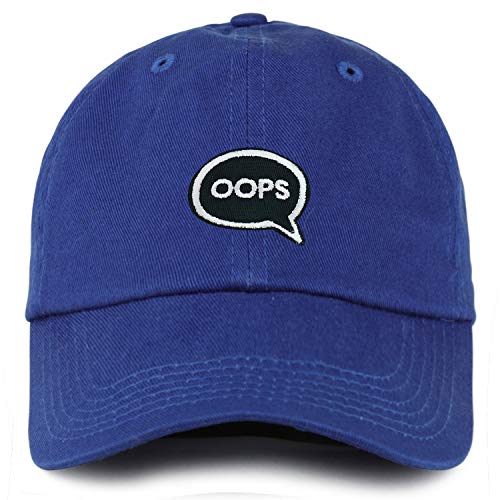 Trendy Apparel Shop Oops Patch Youth Small Fit Unstructured Cotton Baseball Cap