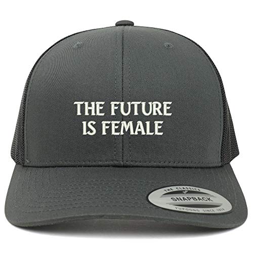 Trendy Apparel Shop Flexfit XXL The Future is Female Embroidered Retro Trucker Mesh Cap