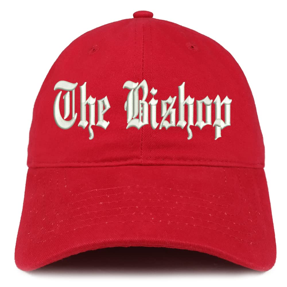 Trendy Apparel Shop The Bishop Old English Low Profile Soft Cotton Baseball Cap
