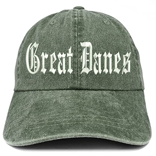 Trendy Apparel Shop Old English Great Danes Washed Pigment Dyed Baseball Cap