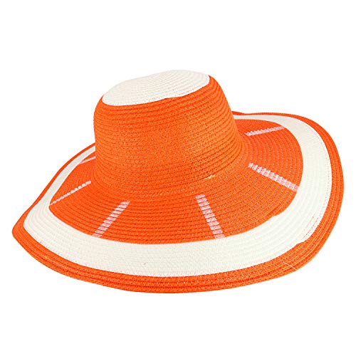 Trendy Apparel Shop Summer Fruit Designed Wide Brim Paper Braid Sun Hat