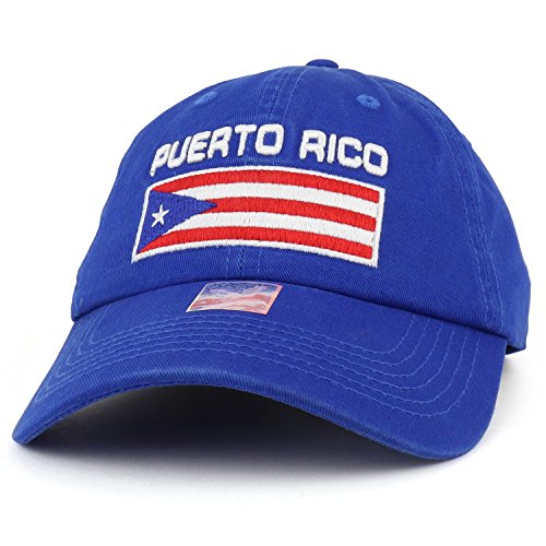 Trendy Apparel Shop 3D Puerto Rico Flag Embroidered Unstructured Dad Hat