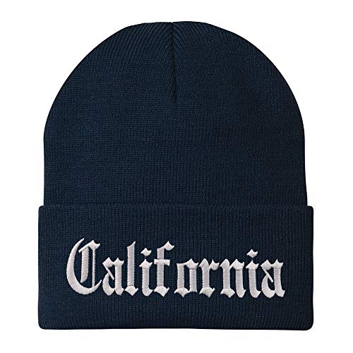 Trendy Apparel Shop Indiana State Old English Embroidered Long Cuff Beanie