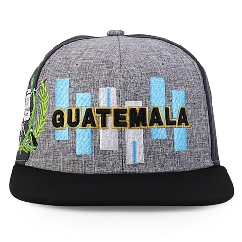 Trendy Apparel Shop Central America States Embroidered Mesh Back Flat Bill Cap