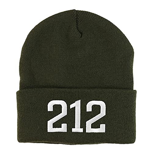 Trendy Apparel Shop New York City 212 Old English Embroidered Long Cuff Beanie