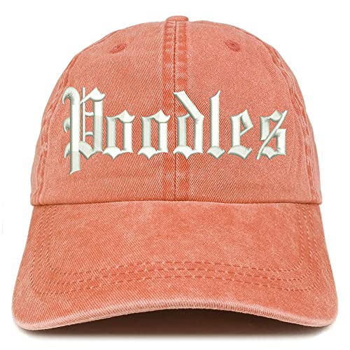 Trendy Apparel Shop Old English Poodles Washed Pigment Dyed Baseball Cap