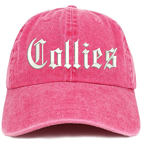 Trendy Apparel Shop Old English Collies Washed Pigment Dyed Baseball Cap