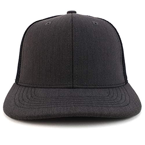 Trendy Apparel Shop Low Profile Two Tone Mesh Back Trucker Baseball Cap