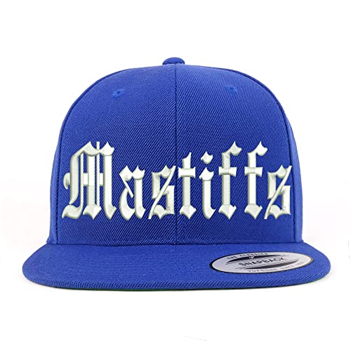 Trendy Apparel Shop Old English Mastiffs Embroidered Flatbill Snapback
