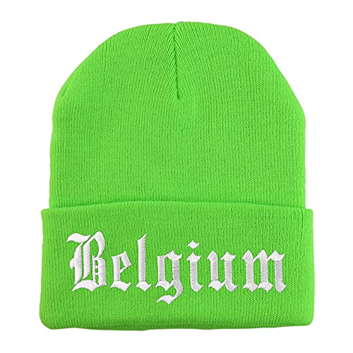 Trendy Apparel Shop Belgium Old English Embroidered Long Cuff Beanie