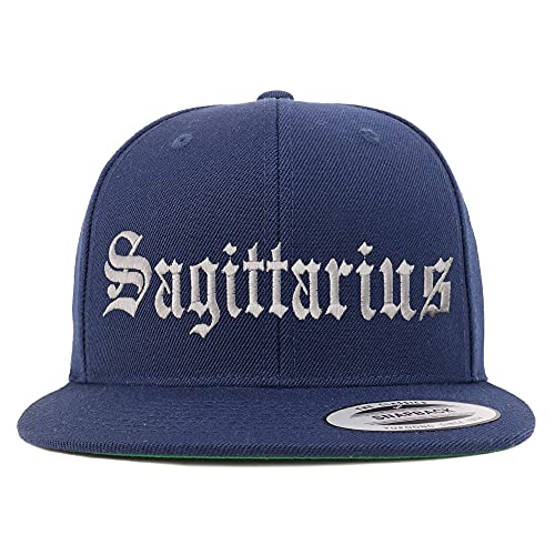 Trendy Apparel Shop Sagittarius Old English Embroidered Flatbill Snapback