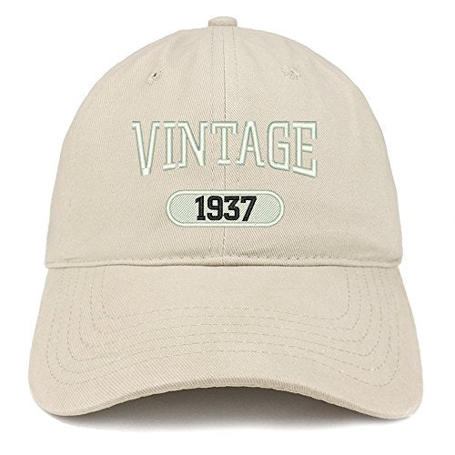 Trendy Apparel Shop Vintage 1937 Embroidered Relaxed Fitting Cotton Cap