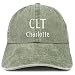 Trendy Apparel Shop CLT Charlotte Embroidered Pigment Dyed Washed Baseball Cap
