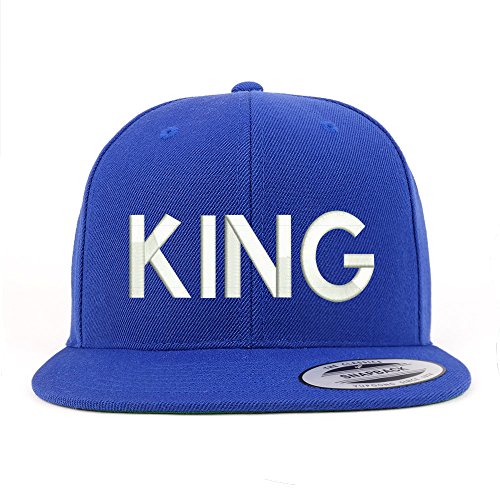 Trendy Apparel Shop Flexfit King Embroidered Flat Bill Snapback Cap
