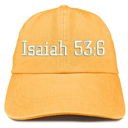 Trendy Apparel Shop Isaiah 53:6 Washed Pigment Dyed Baseball Cap