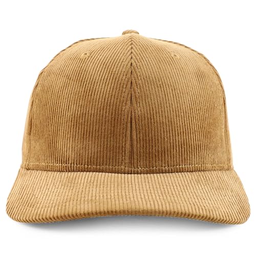 Trendy Apparel Shop Structured 6 Panel Cotton Corduroy Baseball Cap