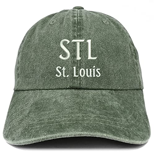 Trendy Apparel Shop STL St. Louis Embroidered Pigment Dyed Washed Baseball Cap