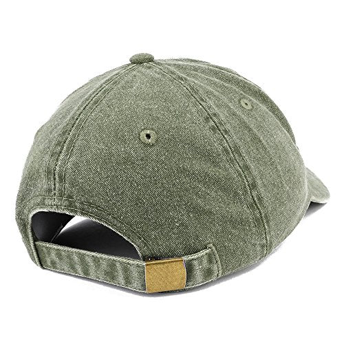 Trendy Apparel Shop Number 7 Patch Pigment Dyed Washed Baseball Cap